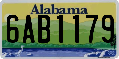 AL license plate 6AB1179
