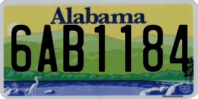 AL license plate 6AB1184