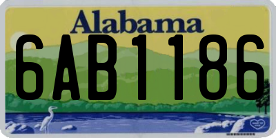 AL license plate 6AB1186