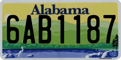 AL license plate 6AB1187