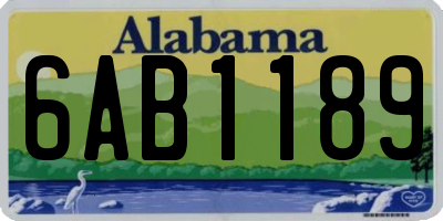 AL license plate 6AB1189
