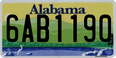 AL license plate 6AB1190