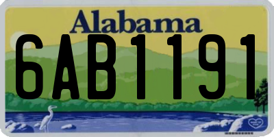 AL license plate 6AB1191