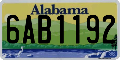 AL license plate 6AB1192