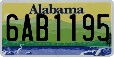 AL license plate 6AB1195
