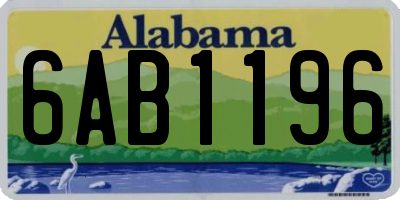 AL license plate 6AB1196