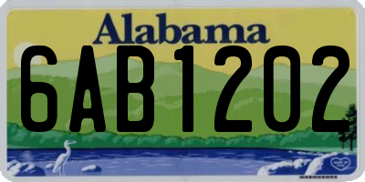 AL license plate 6AB1202