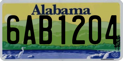 AL license plate 6AB1204