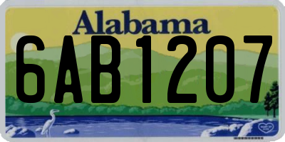 AL license plate 6AB1207