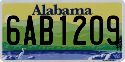 AL license plate 6AB1209