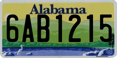 AL license plate 6AB1215