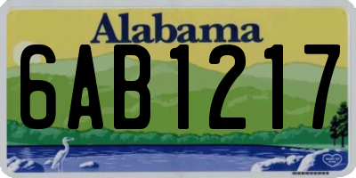 AL license plate 6AB1217