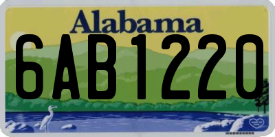 AL license plate 6AB1220