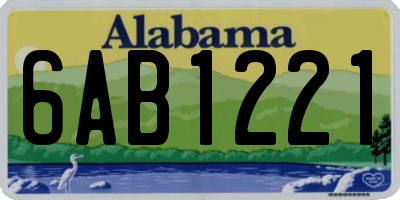 AL license plate 6AB1221