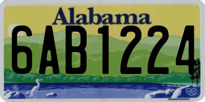 AL license plate 6AB1224
