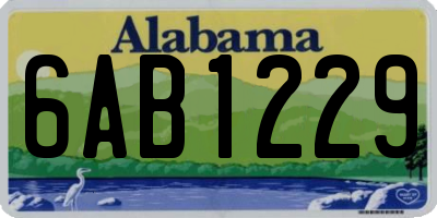 AL license plate 6AB1229