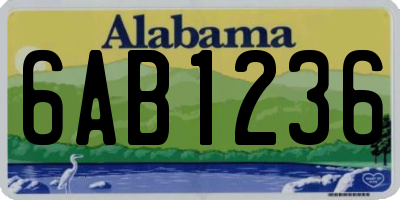 AL license plate 6AB1236