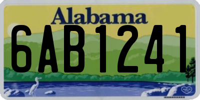AL license plate 6AB1241