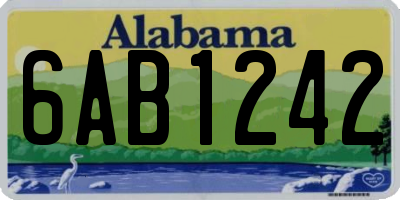 AL license plate 6AB1242