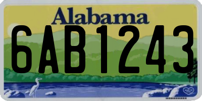 AL license plate 6AB1243
