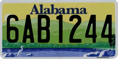 AL license plate 6AB1244