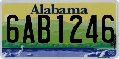 AL license plate 6AB1246
