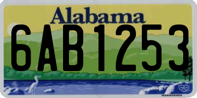 AL license plate 6AB1253