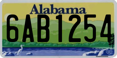 AL license plate 6AB1254