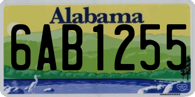 AL license plate 6AB1255