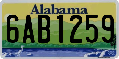 AL license plate 6AB1259