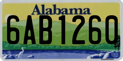 AL license plate 6AB1260