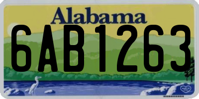 AL license plate 6AB1263