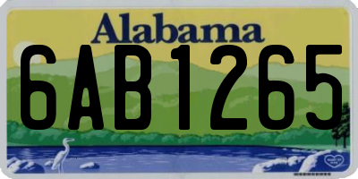 AL license plate 6AB1265