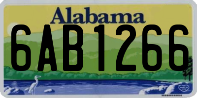 AL license plate 6AB1266