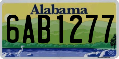 AL license plate 6AB1277