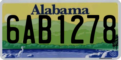 AL license plate 6AB1278