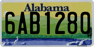 AL license plate 6AB1280
