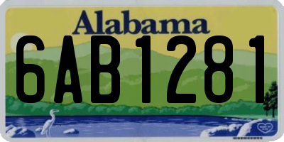 AL license plate 6AB1281