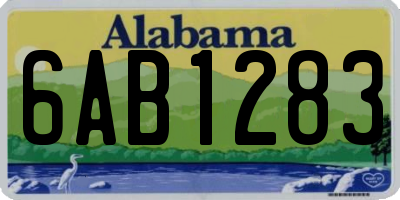 AL license plate 6AB1283