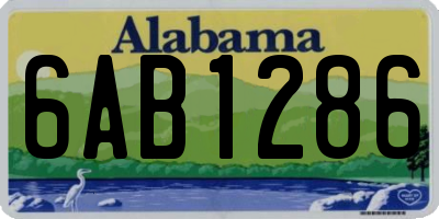 AL license plate 6AB1286