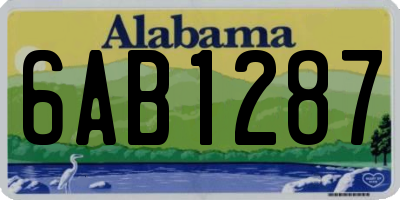AL license plate 6AB1287