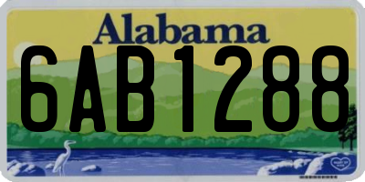 AL license plate 6AB1288