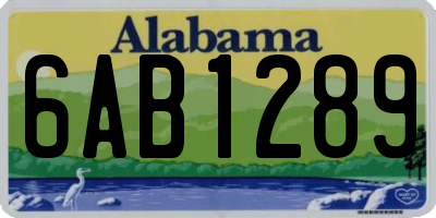 AL license plate 6AB1289