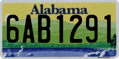 AL license plate 6AB1291