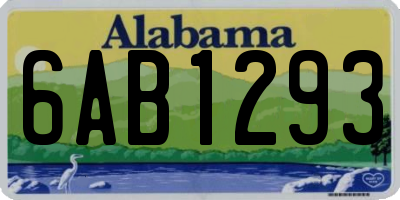 AL license plate 6AB1293
