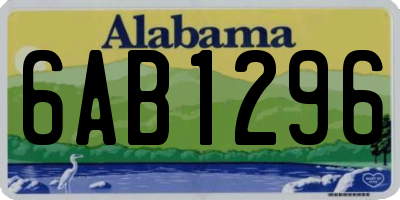 AL license plate 6AB1296