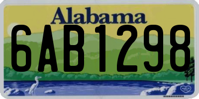 AL license plate 6AB1298