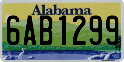 AL license plate 6AB1299