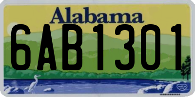 AL license plate 6AB1301