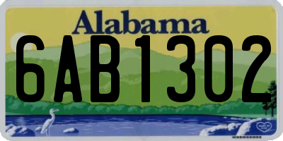 AL license plate 6AB1302